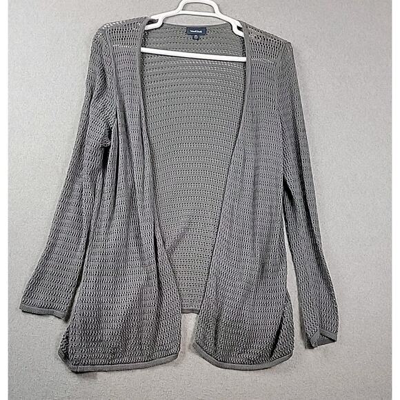 ModCloth 100% Cotton Gray Knit LS Open Front Cardigan Women's Plus 2X - Picture 1 of 12